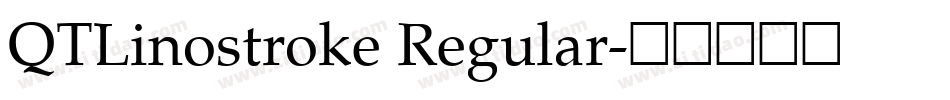 QTLinostroke Regular字体转换